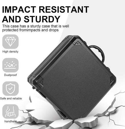 Vista 5 de Funda Protectora Rígida a Prueba de Golpes y Resistente al Agua con Inserción de Espuma Personalizada DIY para Cámara, Laptops, etc, 12.2 X 12.2 X