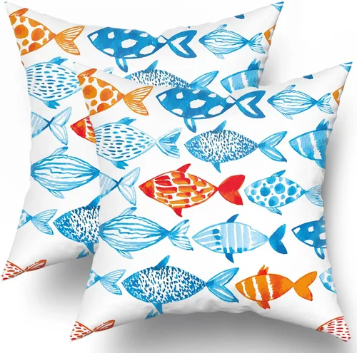 Vista 13 de Happy Halloween - Juego de 2 fundas de almohada decorativas de lino y algodón negro con diseño de murciélago blanco de 16 x 16 pulgadas, fundas