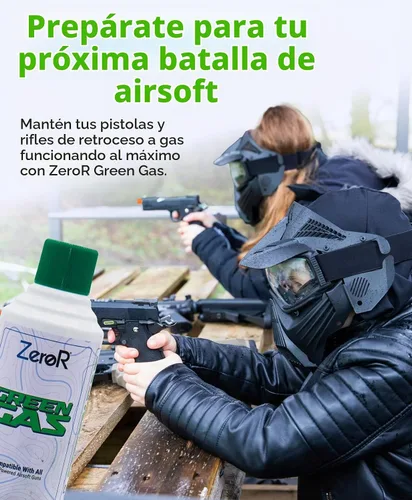 Vista 8 de ZeroR® Green Gas Fuel for Airsoft Pistols 13.5 fl oz Each (11.8 oz by Total Weight)