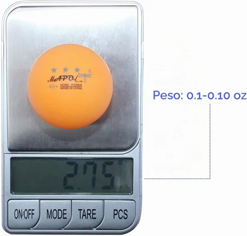 Vista 4 de Pelotas de ping pong de práctica naranja de 3 estrellas de 100 quilates