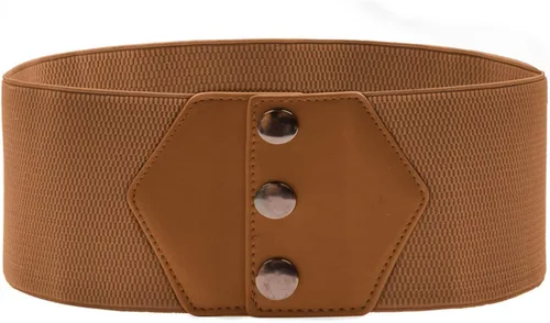 Vista 14 de GRACE KARIN Cinturón con botón de presión para mujer, cinturón elástico ancho para corsé, para vestido, con cintura elástica estirable Negro