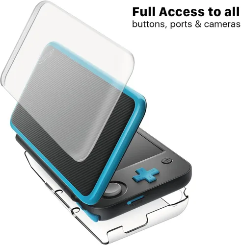 Vista 4 de VSEER Funda protectora para 2DS XL, transparente, transparente, antiarañazos, compatible con 2017 2DS XL LL