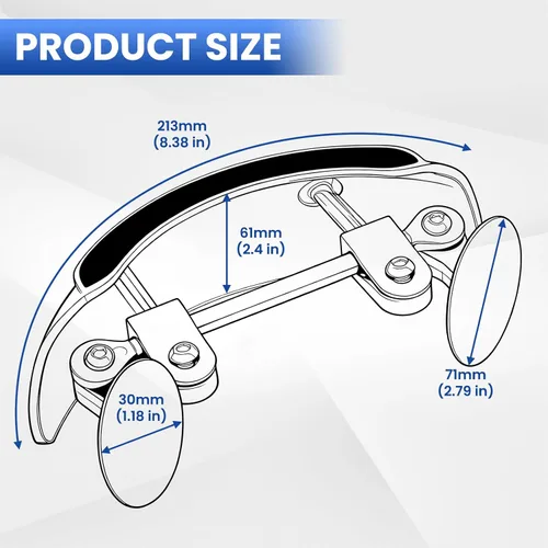 Vista 12 de GUAIMI Espejos de motocicleta de 180 grados, gran angular de seguridad, espejo retrovisor de punto ciego para motocicleta, ATV/UTV, scooters