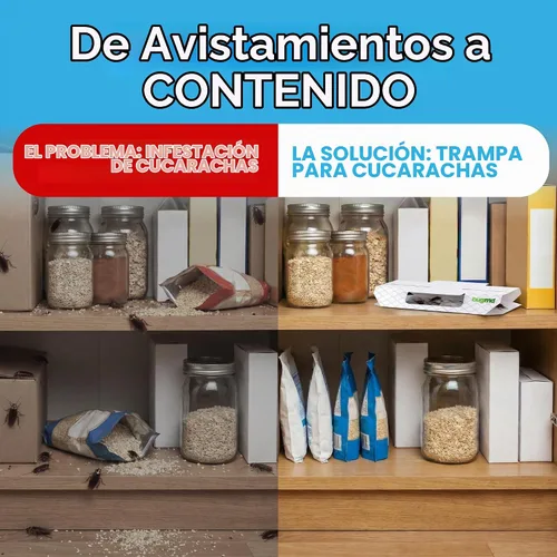 Vista 5 de BugMD Trampa para Cucarachas de Interior y Mata Cucarachas - Trampa Pegajosa para Insectos, Arañas y Grillos para el Hogar - Trampas de Pegamento