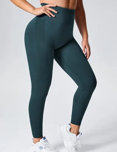 Vista 4 de YEOREO Women High Waist Seamless Workout Leggings Gym Smile Contour Yoga Pants Athletic Tights