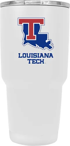 Vista 9 de Louisiana Tech Bulldogs - Vaso de acero inoxidable aislado negro de 24 onzas, producto universitario con licencia