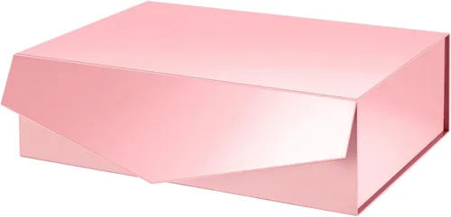 Vista 13 de PACKHOME Caja de regalo grande con tapa de 13.5 x 9 x 4.1 pulgadas, resistente caja de regalo plegable con cierre magnético