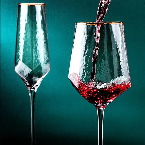 Vista 4 de Copas de champán de 10.1 fl oz para el hogar, copas de vino blanco de alta gama, juego de 6 copas de champán martilladas de lujo ligeras para bodas