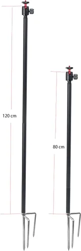 Vista 3 de Soporte de tierra para cámara de sendero, estaca de aluminio, altura de 3.9 ft