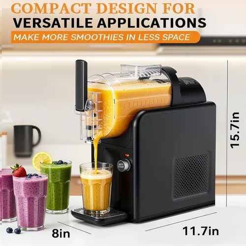 Vista 6 de Máquina de granizado 5 en 1 para el hogar, no necesita hielo, máquina de bebidas congeladas con alfombrilla antideslizante, máquina de granizado