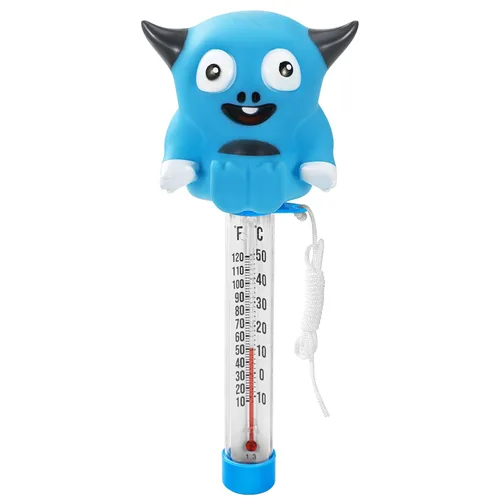 Vista 7 de Termómetro flotante para piscina, pantalla grande con cuerda fácil de leer, resistente a roturas, termómetro de temperatura del agua para piscinas