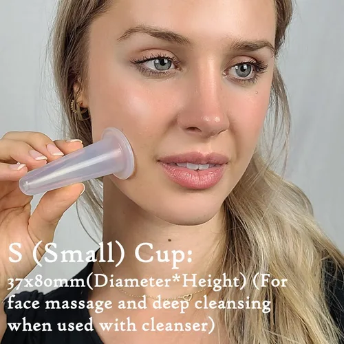 Vista 6 de COOL & FRESH Vasos de silicona al vacío anticelulitis para masajes – Juego de 6 piezas para masajes corporales, normales corporales, faciales