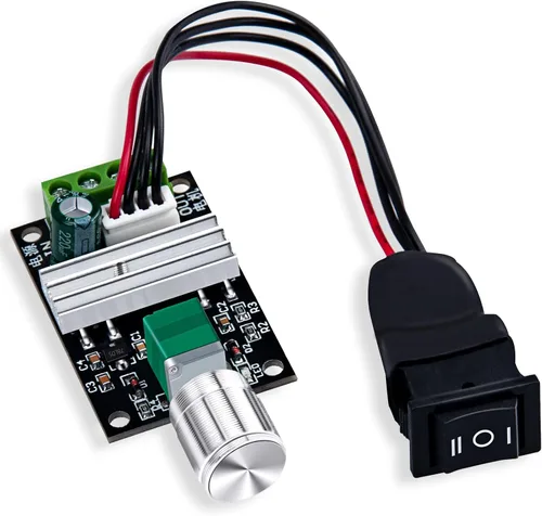 Vista 9 de PWM Controlador de velocidad de motor de CC de bajo voltaje 1.8 V 3 V 5 V 6 V 12 V 2 A 24 W controlador ajustable interruptor 1 paquete