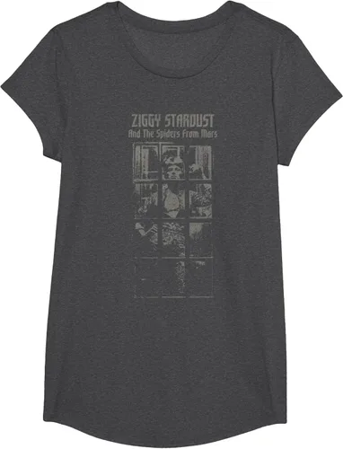 Vista 44 de David Bowie - Camiseta And The Spiders From Mars Faded, Negro