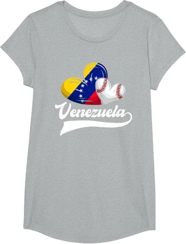 Vista 52 de Camiseta de béisbol venezolana con diseño de corazón y bandera de Venezuela, Negro