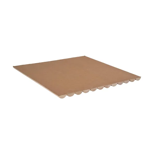 Vista 5 de 1 pie x 4 pies de lámina de tambor de arce sólido con listones semicirculares de 1 pulgada, sin acabado y flexible, con respaldo reforzado de fibra