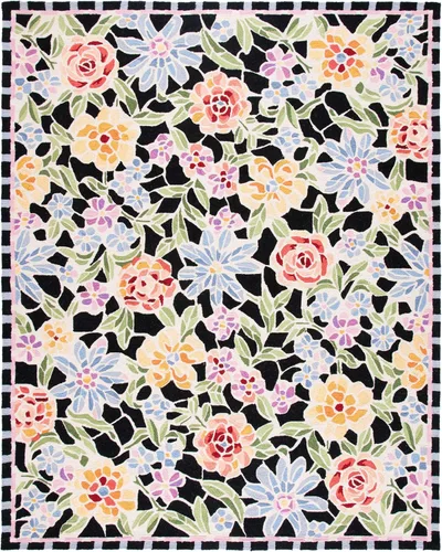 Vista 14 de SAFAVIEH Chelsea Collection - Alfombra decorativa de 1 pies 8 pulgadas x 2 pies 6 pulgadas, color negro, lana de campo francesa enganchada a mano