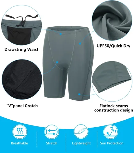 Vista 40 de Traje de baño deportivo competitivo para hombre, traje de entrenamiento de resistencia de carreras, pantalones cortos de natación de secado rápido