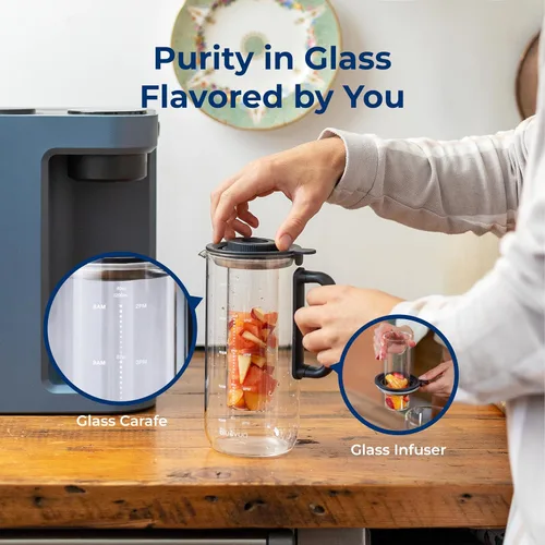 Vista 5 de Bluevua RO100ROPOT-LITE Sistema de filtro de agua de ósmosis inversa para encimera, purificación de 5 etapas, proporción de puro a drenado de 3:1