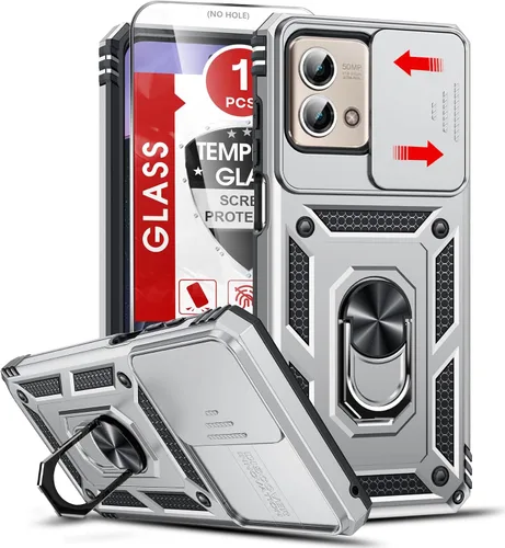 Vista 91 de LeYi Funda para Moto G Stylus 2022 4G (no compatible con 5G), funda para Moto G Stylus con 2 protectores de pantalla, funda protectora de grado Oro