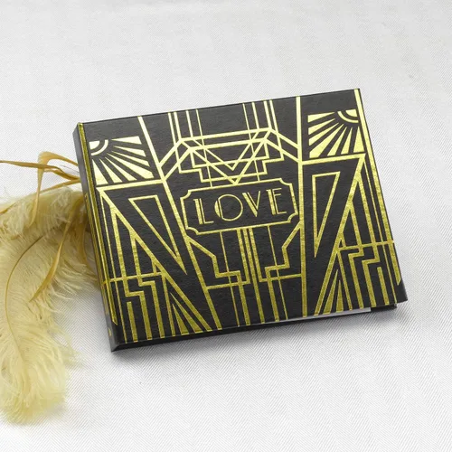 Vista 5 de Hortense B. Hewitt Art Deco - Libro encuadernado en espiral negro y dorado, 7.5 x 5.75 pulgadas