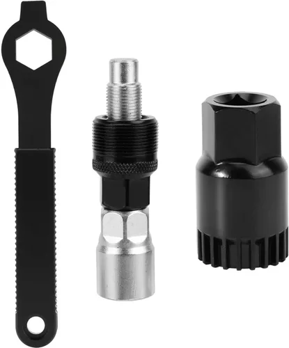 Vista 7 de Oumers Extractor de manivela de bicicleta y removedor de soporte inferior con llave de 0.630 in, herramienta de extracción de bicicletas