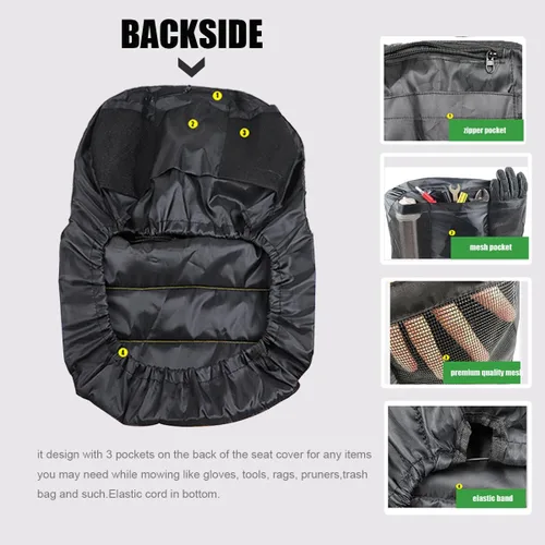 Vista 6 de Funda de asiento para cortacésped de montar compatible con John Deere, funda de asiento para tractor de césped (mediano)