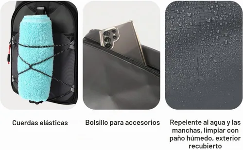 Vista 6 de [Usado] Mochila enfriadora Titan para 24 latas, mantiene el hielo hasta 2 días Gris Piel de Tiburón