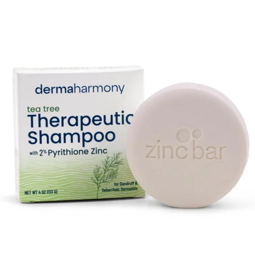 Vista 3 de Dermaharmony Barra de champú de zinc con piritiona al 2% - Árbol de té (4 onzas)