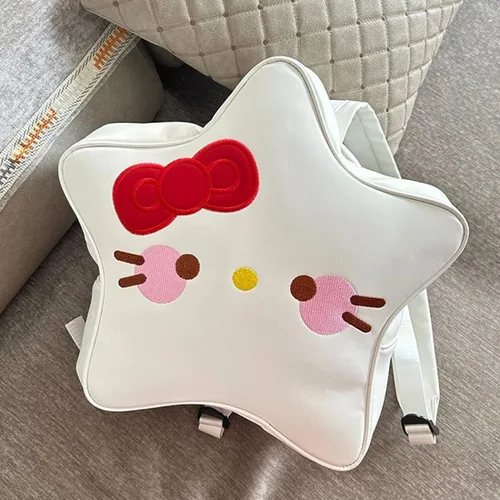 Vista 3 de FENGJINRUHUA Mochila escolar linda con orejas grandes para niño y niña, mochila de viaje escolar de dibujos animados (azul naranja mediano)