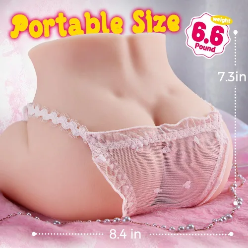 Vista 6 de Muñeca sexual vibrante con vagina para hombres, muñeca con vagina realista de 5 succiones y 7 vibraciones con canal vaginal 3D, masturbador de doble