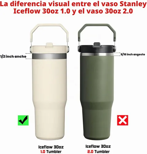 Vista 4 de ALINK Pajitas de repuesto para vaso Stanley IceFlow de 30 onzas, paquete de 6 popotes reutilizables de plástico negro compatibles con vaso IceFlow