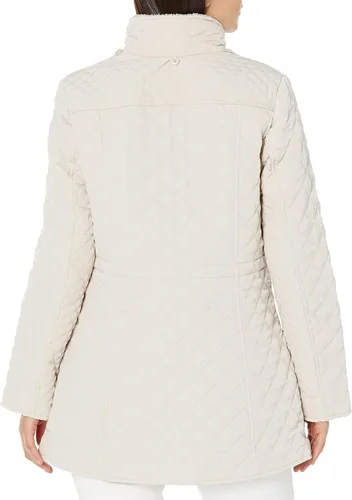 Vista 3 de Laundry by Shelli Segal Chaqueta de piel de oveja sintética acolchada 34 con capucha para mujer