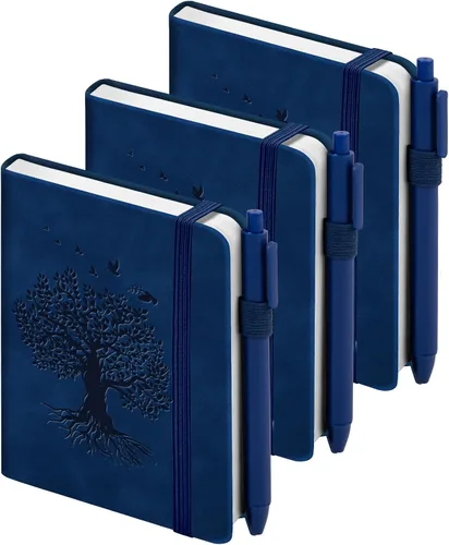 Vista 15 de 3 paquetes de cuadernos de bolsillo para diario, A6 pequeño, total 360 páginas, cuadernos para tomar notas, diarios para escritura, mini blocs