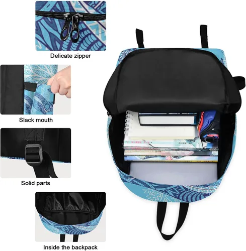 Vista 3 de Whale Jellyfishes - Mochila de tortuga con lonchera para niños y niños, juegos de mochila para niñas, Tortuga Medusas Ballena