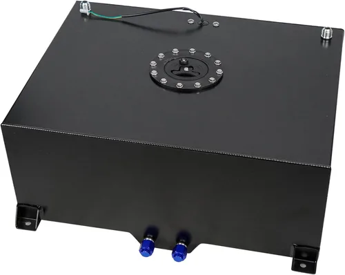 Vista 10 de Celda de combustible de aluminio pulido de 2.5 galones con sensor de nivel de tapa negro
