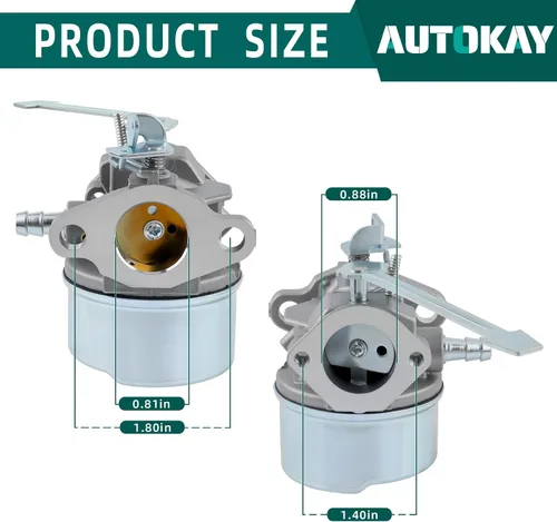 Vista 5 de AUTOKAY 38170 640086A Carburador Compatible con Tecumseh 3HP 2 Ciclo HSK600 HSK635 TH098SA para Toro 38171 38172 38173 38175 38176 38177 38178 38182