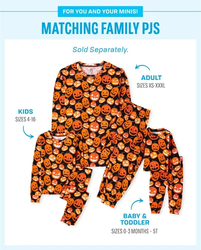 Vista 2 de The Children's Place - Pijama de algodón de 2 piezas para niños, corte ceñido, para Halloween