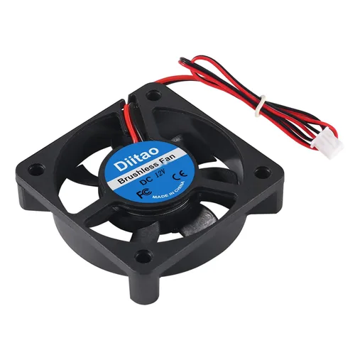 Vista 5 de Ventilador de refrigeración CC sin escobillas de 12 V 5010 de 1.969 x 1.969 x 0.394 in, ventilador de flujo de aire silencioso sin escobillas