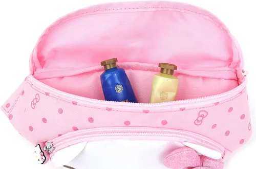 Vista 5 de Hello Kitty - Riñonera para cinturón de cintura con cremallera, bolsa cruzada para hombro, Rosa-Hello