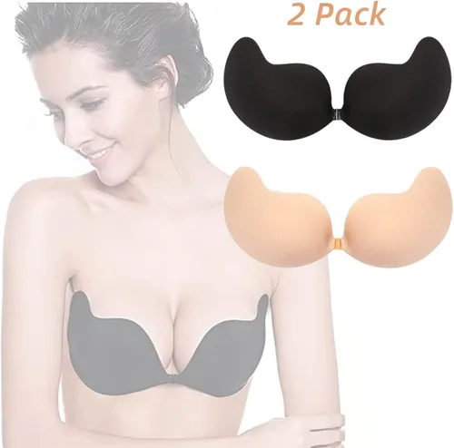 Vista 2 de MITALOO Push up Strapless Self Adhesive Plunge Bra Invisible Backless Sticky Bras