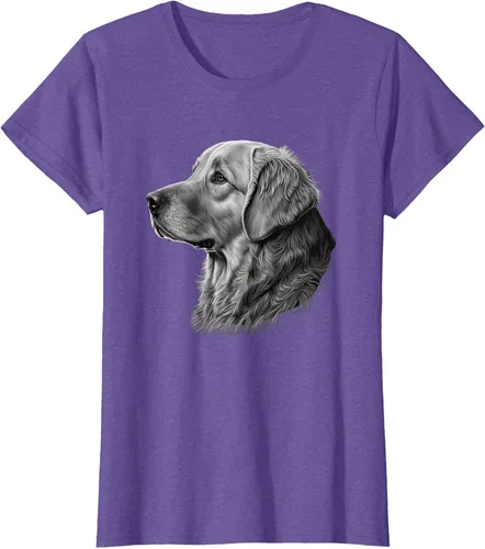Vista 23 de Camiseta divertida Golden Retriever, Negro