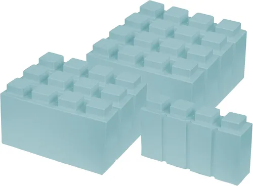 Vista 18 de EverBlock Paquete modular de plástico de tamaño natural de 3 x 3 pulgadas Bloques de construcción gigantes Fácil de conectar y reutilizar Uso