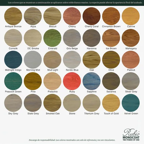 Vista 9 de Rubio Monocoat Wood Stain & Finish - Aceite Plus 2C, aceite de linaza ecológico de secado rápido, para uso en interiores, incluye acelerador