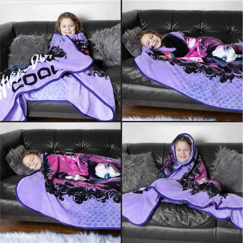 Vista 4 de Franco - Ropa de cama infantil de microfibra súper suave, 46 pulgadas x 60 pulgadas, diseño de Descendientes 3 de Disney