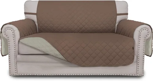Vista 180 de Easy-Going - Funda reversible para sofá, resistente al agua, con varillas de espuma y correas elásticas, protector de muebles para mascotas y perros