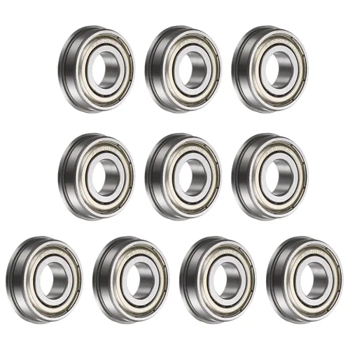 Vista 24 de uxcell MF52ZZ ensanchó el rodamiento de bolas, 4pcs 6.6x16.4x8.2 ft m acero cromado doble blindado ABEC1 cojinetes de brida Double Shielded, ABEC1