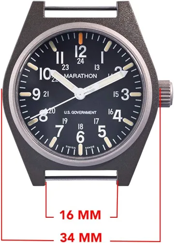 Vista 2 de Marathon WW194009SG - Reloj militar de campo, suizo, con tecnología MaraGlo