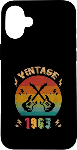 Vista 23 de Vintage 1963 Birthday Guitar Player 63th Guitarist Birthday Case for iPhone 17