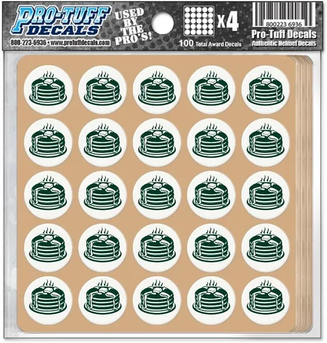 Vista 18 de Calcomanías de premio de panqueques, 100 calcomanías de recompensa de fútbol para cascos en el color de tu